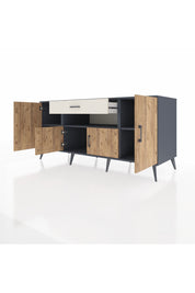 Kronos Konsol 3 Raflı Tek Çekmeceli 4 Kapaklı 176x59x83 - S610M035V10C