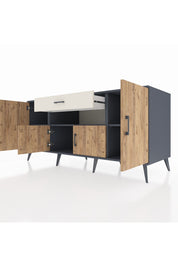 Kronos Konsol 3 Raflı Tek Çekmeceli 4 Kapaklı 176x59x83 - S610M035V10C