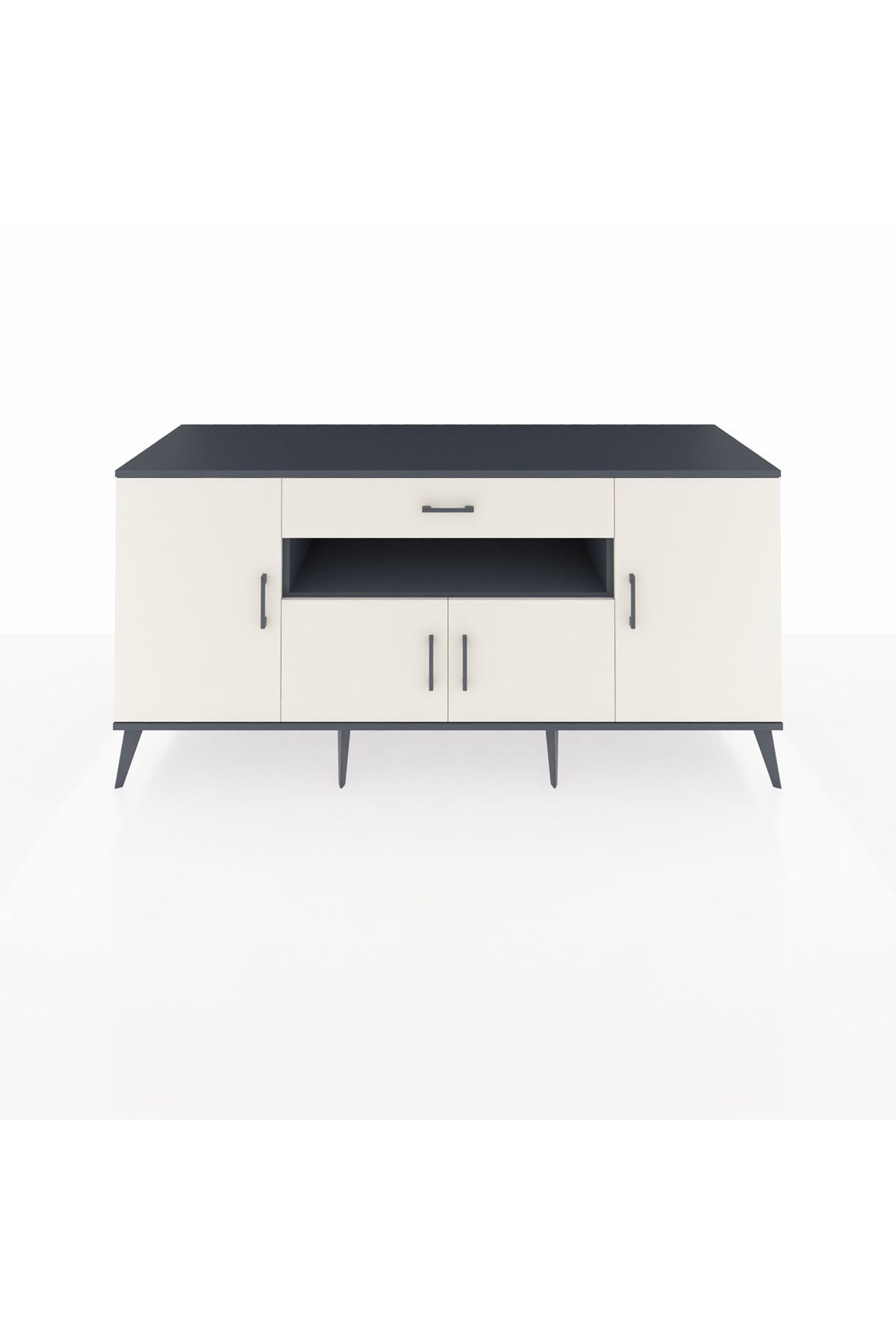 Kronos Konsol 3 Raflı Tek Çekmeceli 4 Kapaklı 176x59x83 - S610M035V13C