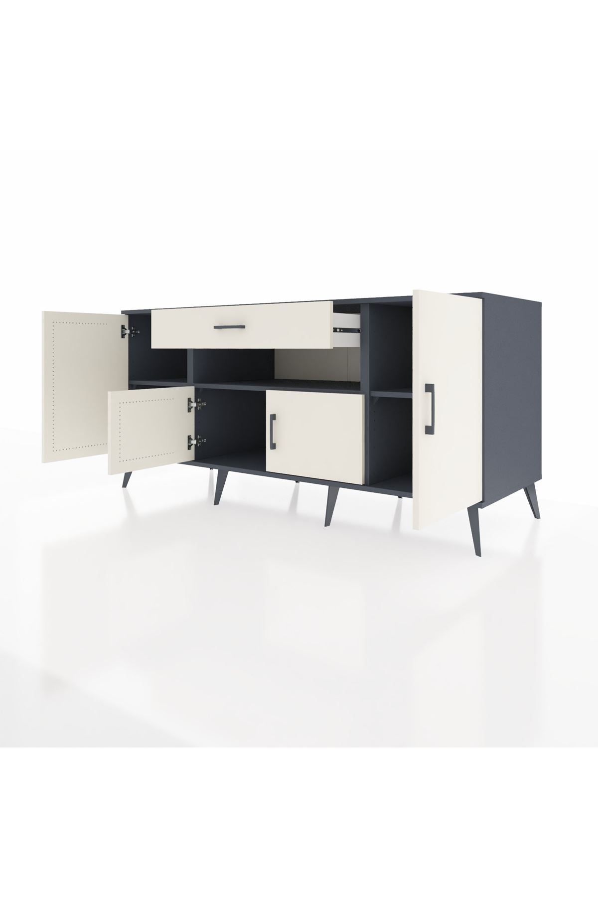 Kronos Konsol 3 Raflı Tek Çekmeceli 4 Kapaklı 176x59x83 - S610M035V13C