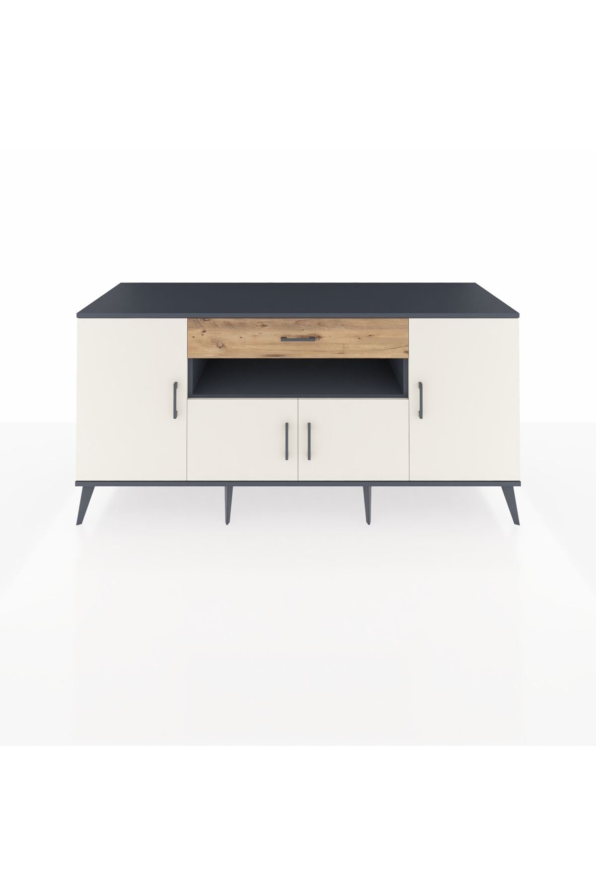 Kronos Konsol 3 Raflı Tek Çekmeceli 4 Kapaklı 176x59x83 - S610M035V15C