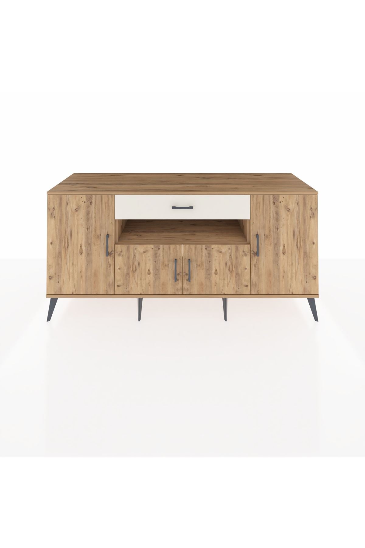 Kronos Konsol 3 Raflı Tek Çekmeceli 4 Kapaklı 176x59x83 - S610M035V19C