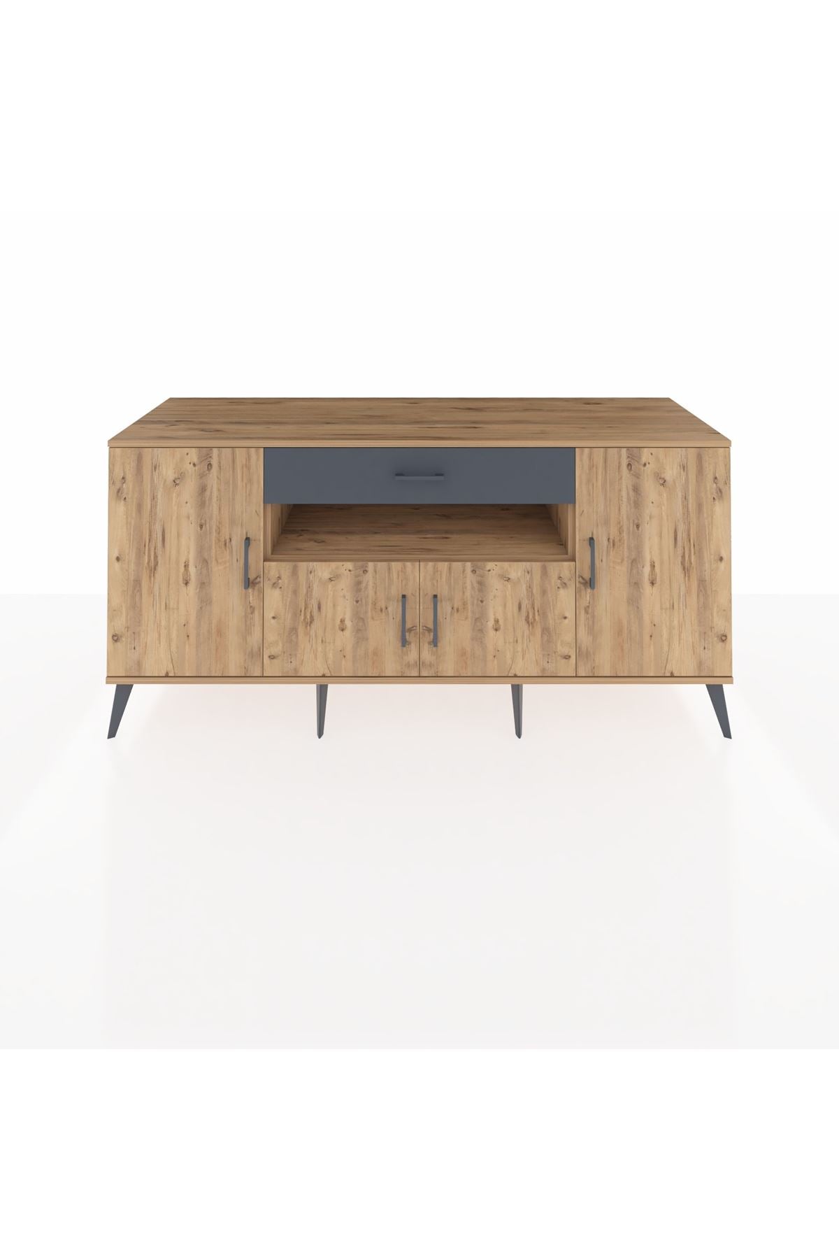 Kronos Konsol 3 Raflı Tek Çekmeceli 4 Kapaklı 176x59x83 - S610M035V20C