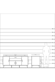 Kronos Konsol 3 Raflı Tek Çekmeceli 4 Kapaklı 176x59x83 - S610M035V20C