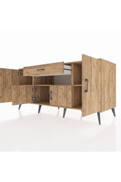 Kronos Konsol 3 Raflı Tek Çekmeceli 4 Kapaklı 176x59x83 - S610M035V21C