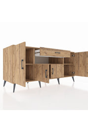 Kronos Konsol 3 Raflı Tek Çekmeceli 4 Kapaklı 176x59x83 - S610M035V21C