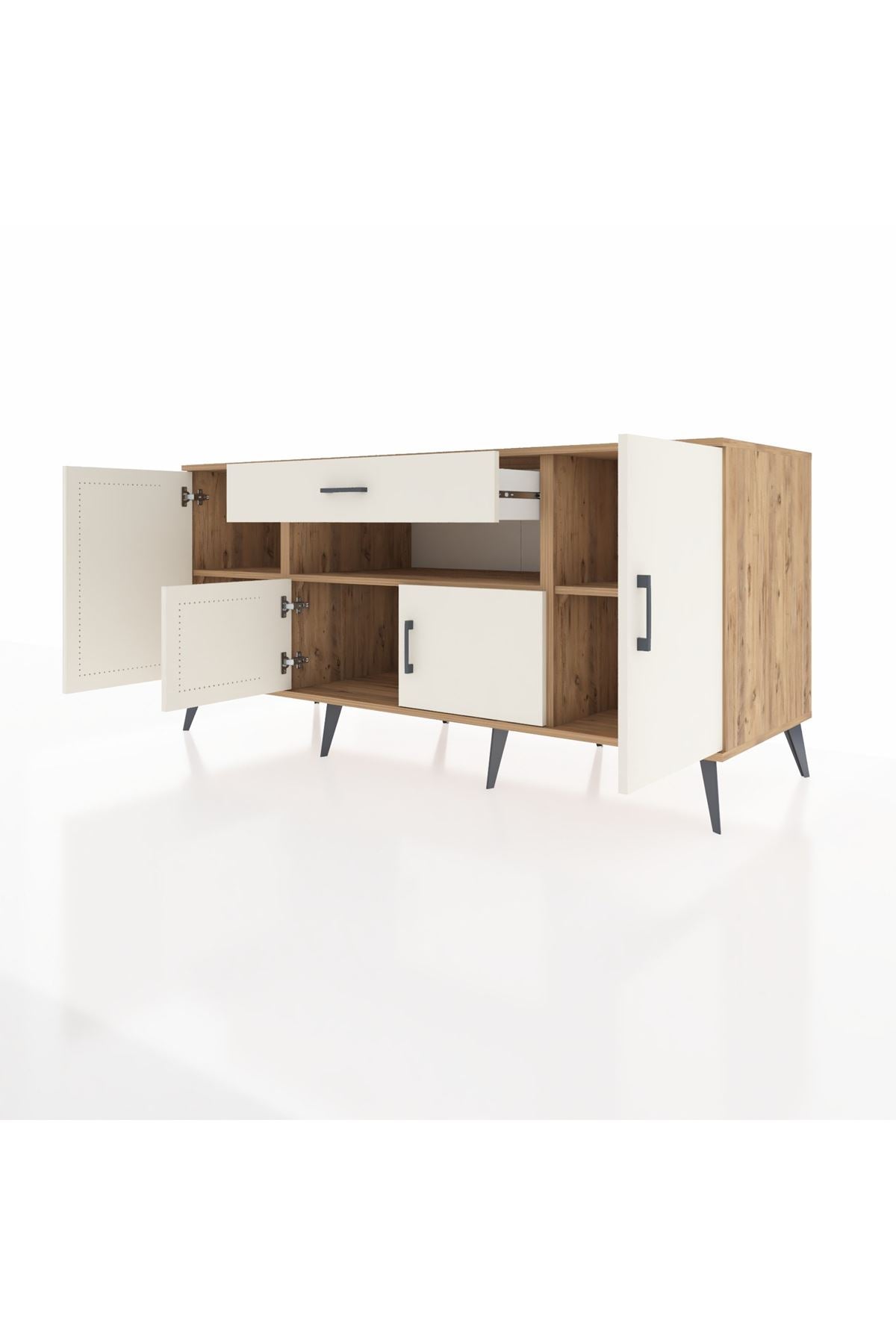 Kronos Konsol 3 Raflı Tek Çekmeceli 4 Kapaklı 176x59x83 - S610M035V22C