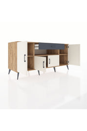 Kronos Konsol 3 Raflı Tek Çekmeceli 4 Kapaklı 176x59x83 - S610M035V23C