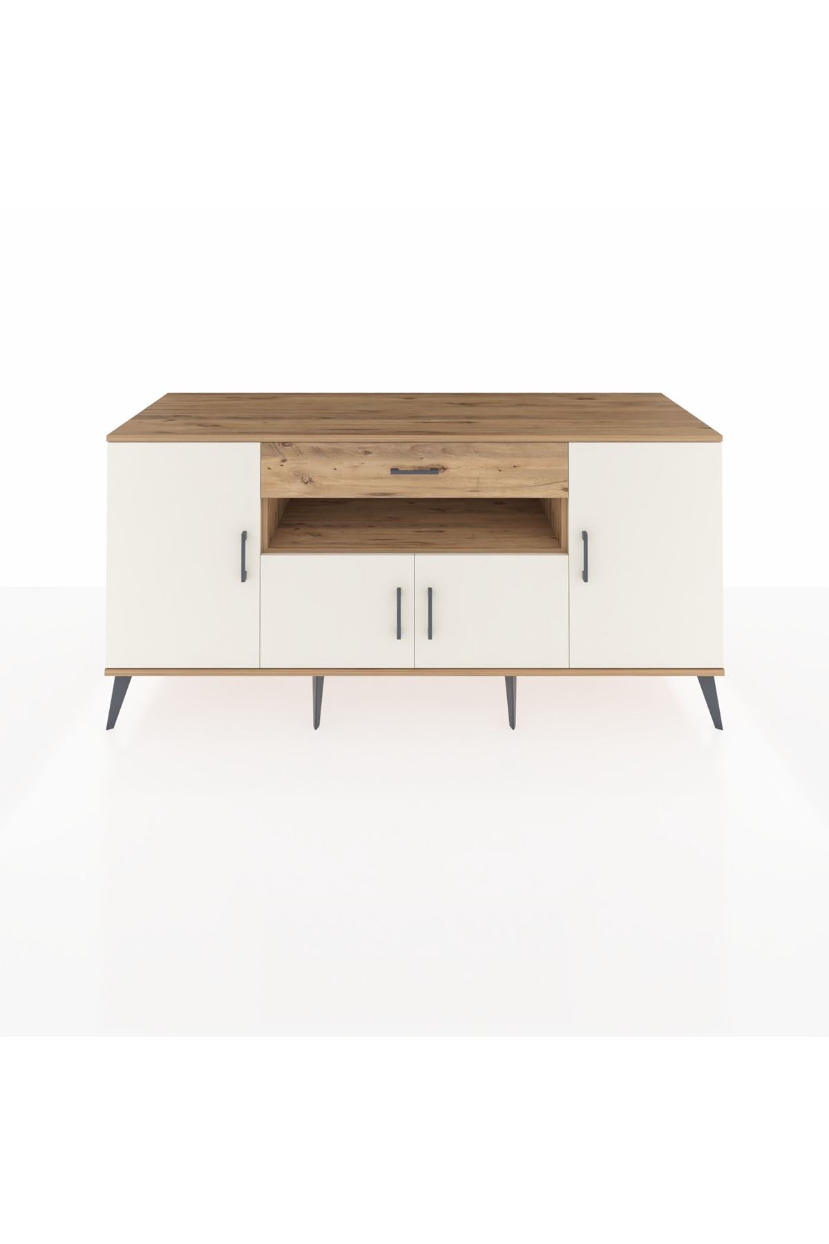 Kronos Konsol 3 Raflı Tek Çekmeceli 4 Kapaklı 176x59x83 - S610M035V24C