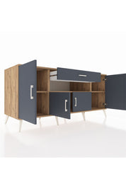 Kronos Konsol 3 Raflı Tek Çekmeceli 4 Kapaklı 176x59x83 - S610M035V26C