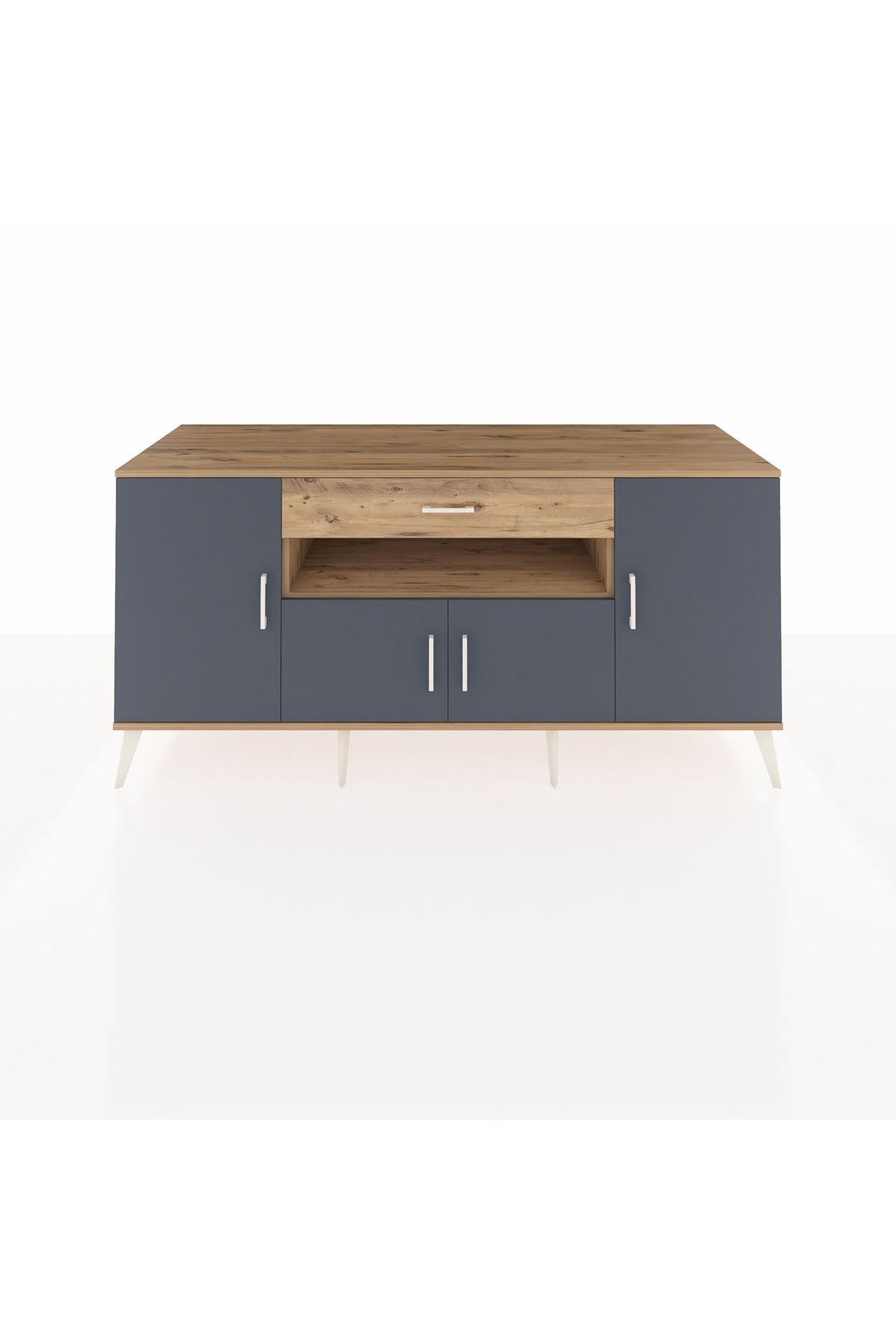 Kronos Konsol 3 Raflı Tek Çekmeceli 4 Kapaklı 176x59x83 - S610M035V27C