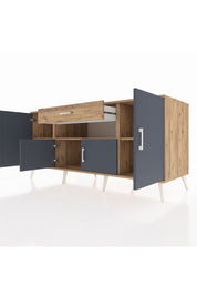 Kronos Konsol 3 Raflı Tek Çekmeceli 4 Kapaklı 176x59x83 - S610M035V27C