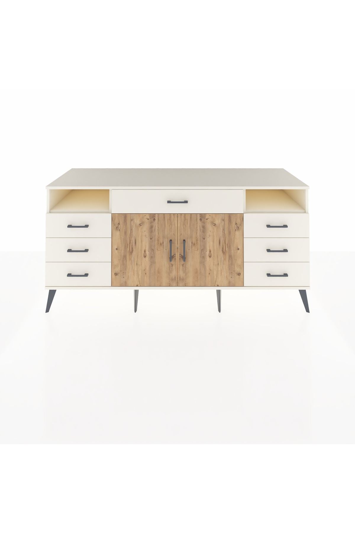 Kronos Konsol 4 Raflı 7 Çekmeceli 2 Kapaklı 176x59x83 - S610M036V01C