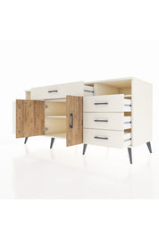 Kronos Konsol 4 Raflı 7 Çekmeceli 2 Kapaklı 176x59x83 - S610M036V01C