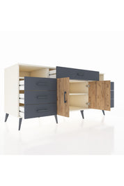 Kronos Konsol 4 Raflı 7 Çekmeceli 2 Kapaklı 176x59x83 - S610M036V02C