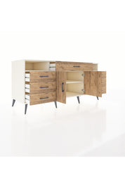 Kronos Konsol 4 Raflı 7 Çekmeceli 2 Kapaklı 176x59x83 - S610M036V03C