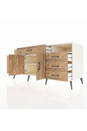 Kronos Konsol 4 Raflı 7 Çekmeceli 2 Kapaklı 176x59x83 - S610M036V03C