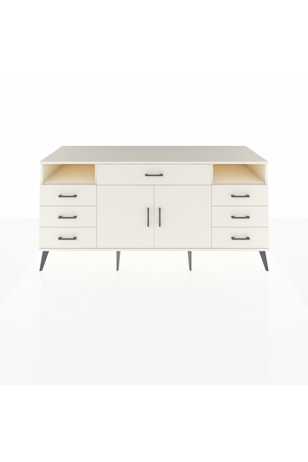 Kronos Konsol 4 Raflı 7 Çekmeceli 2 Kapaklı 176x59x83 - S610M036V04C