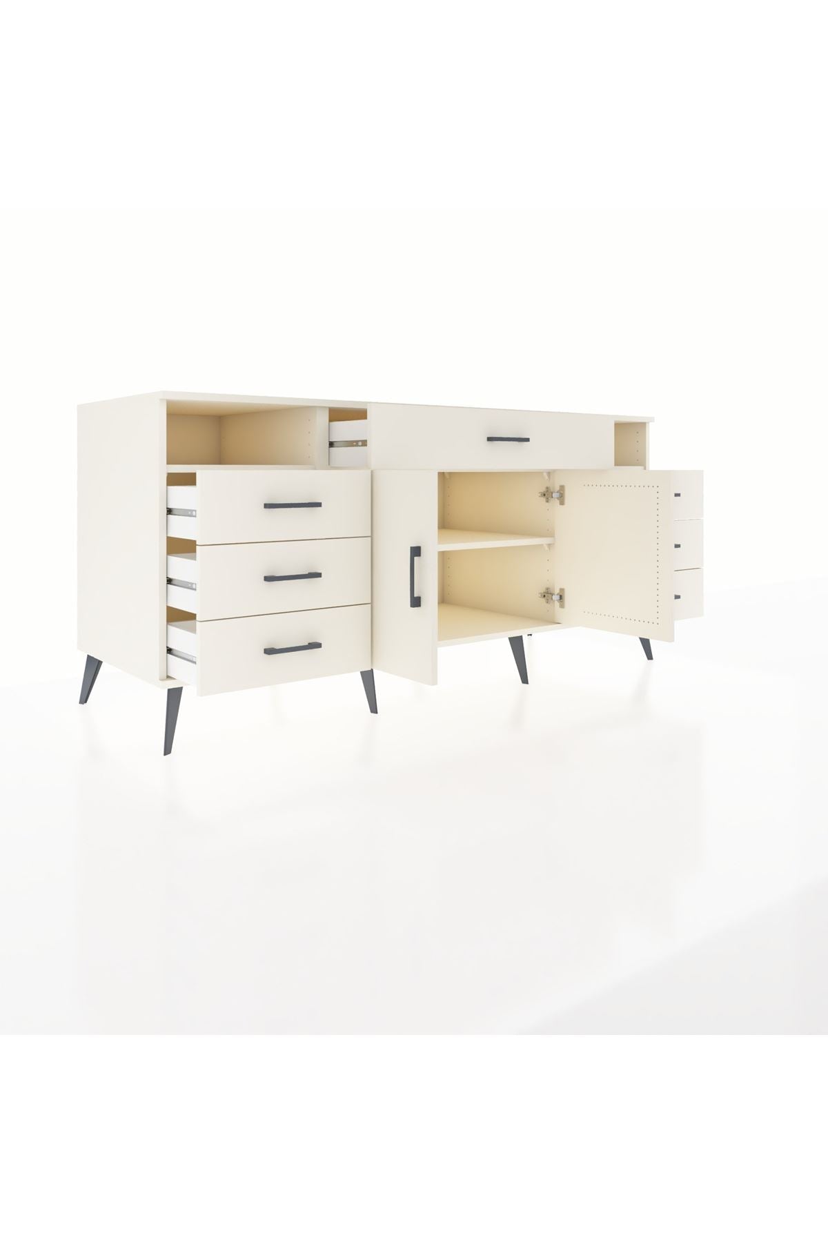 Kronos Konsol 4 Raflı 7 Çekmeceli 2 Kapaklı 176x59x83 - S610M036V04C