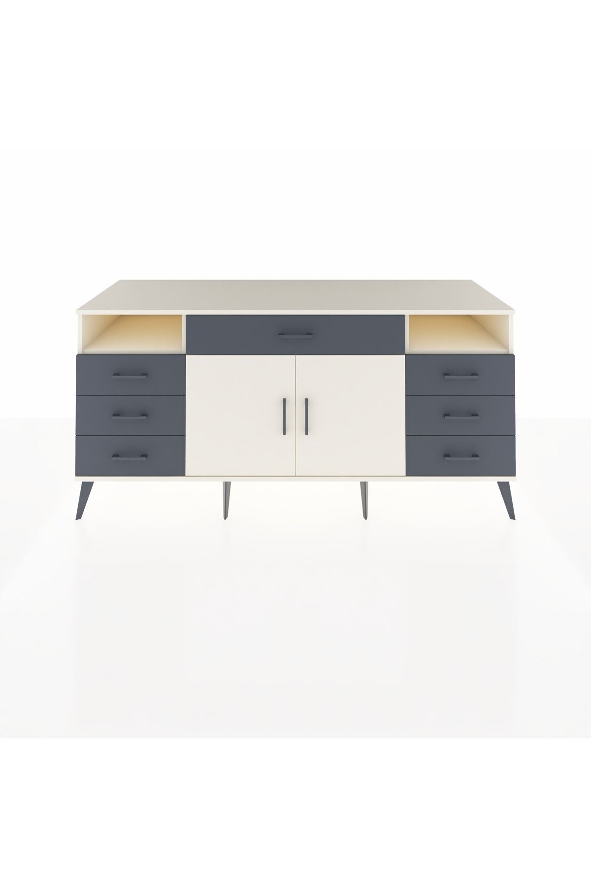 Kronos Konsol 4 Raflı 7 Çekmeceli 2 Kapaklı 176x59x83 - S610M036V05C