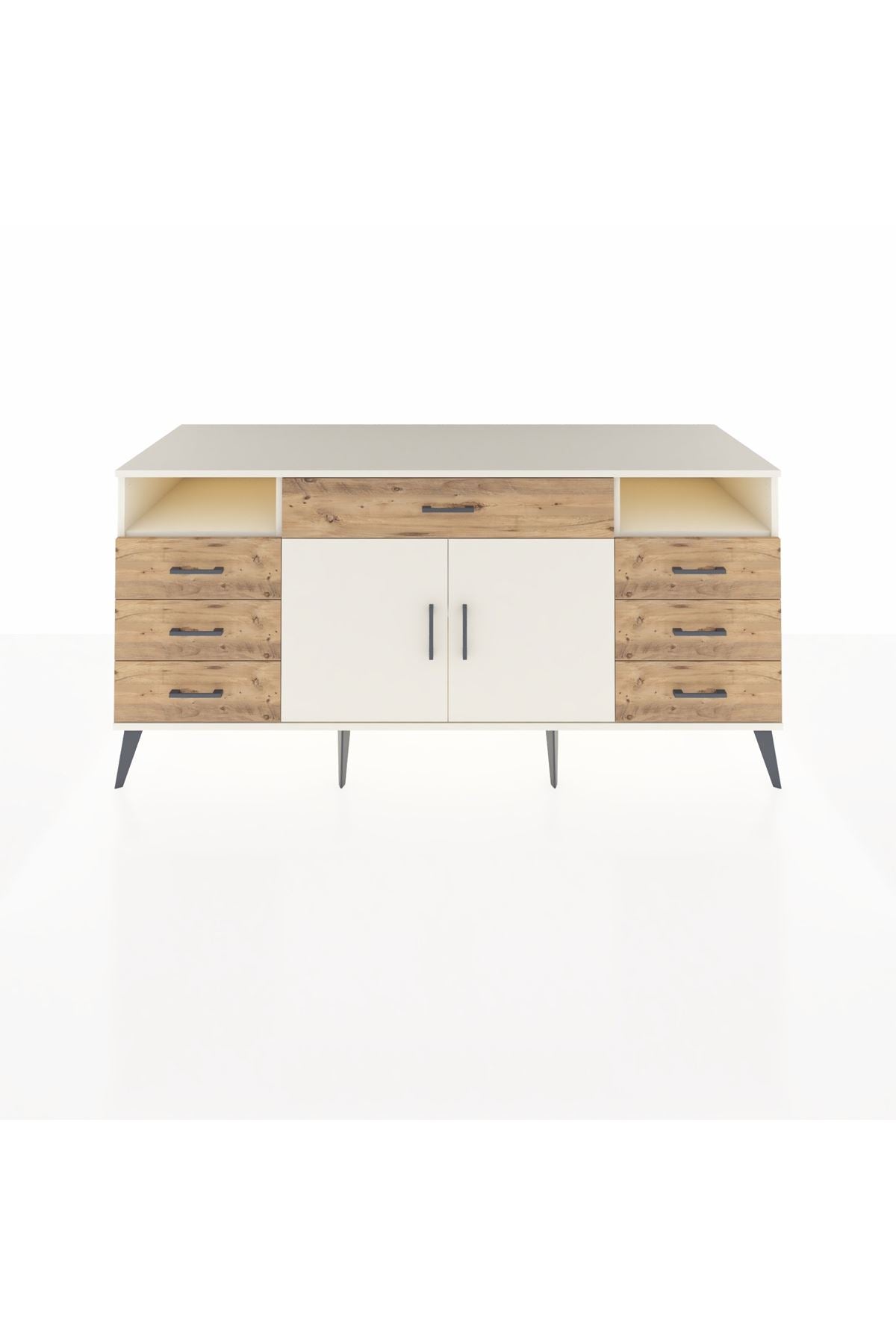 Kronos Konsol 4 Raflı 7 Çekmeceli 2 Kapaklı 176x59x83 - S610M036V06C