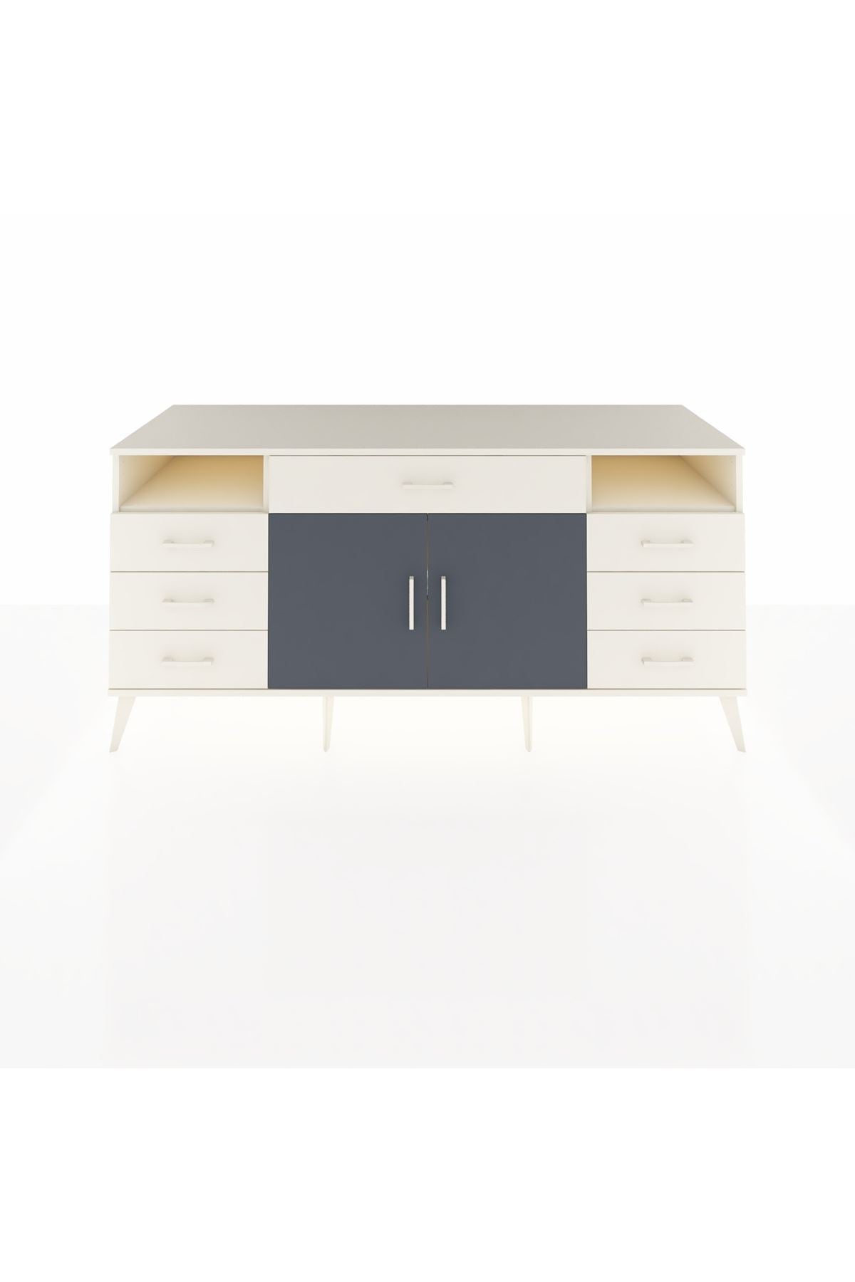 Kronos Konsol 4 Raflı 7 Çekmeceli 2 Kapaklı 176x59x83 - S610M036V07C