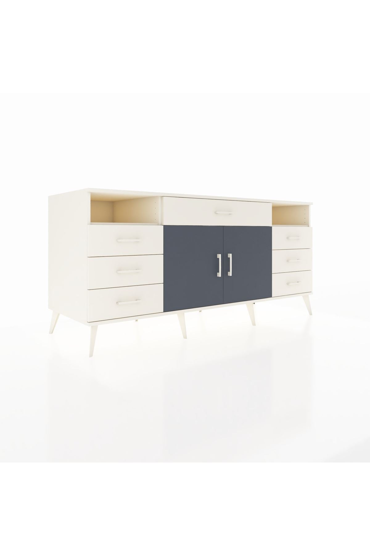 Kronos Konsol 4 Raflı 7 Çekmeceli 2 Kapaklı 176x59x83 - S610M036V07C