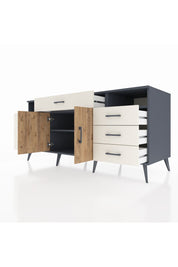 Kronos Konsol 4 Raflı 7 Çekmeceli 2 Kapaklı 176x59x83 - S610M036V10C