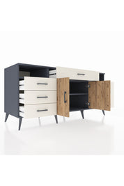 Kronos Konsol 4 Raflı 7 Çekmeceli 2 Kapaklı 176x59x83 - S610M036V10C