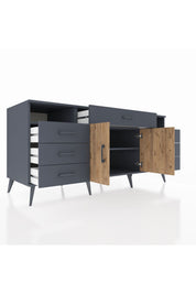 Kronos Konsol 4 Raflı 7 Çekmeceli 2 Kapaklı 176x59x83 - S610M036V11C