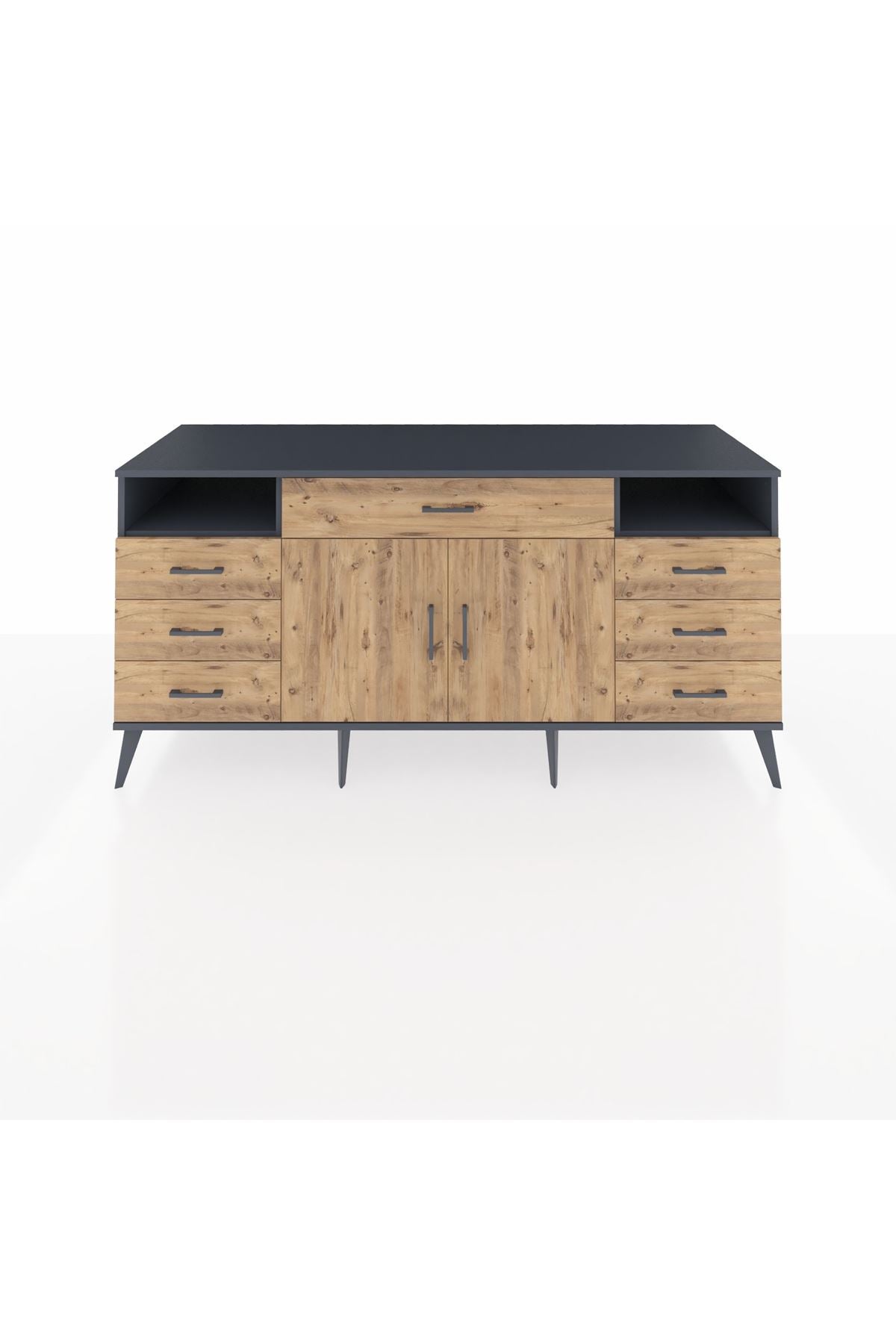 Kronos Konsol 4 Raflı 7 Çekmeceli 2 Kapaklı 176x59x83 - S610M036V12C