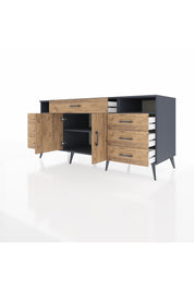 Kronos Konsol 4 Raflı 7 Çekmeceli 2 Kapaklı 176x59x83 - S610M036V12C