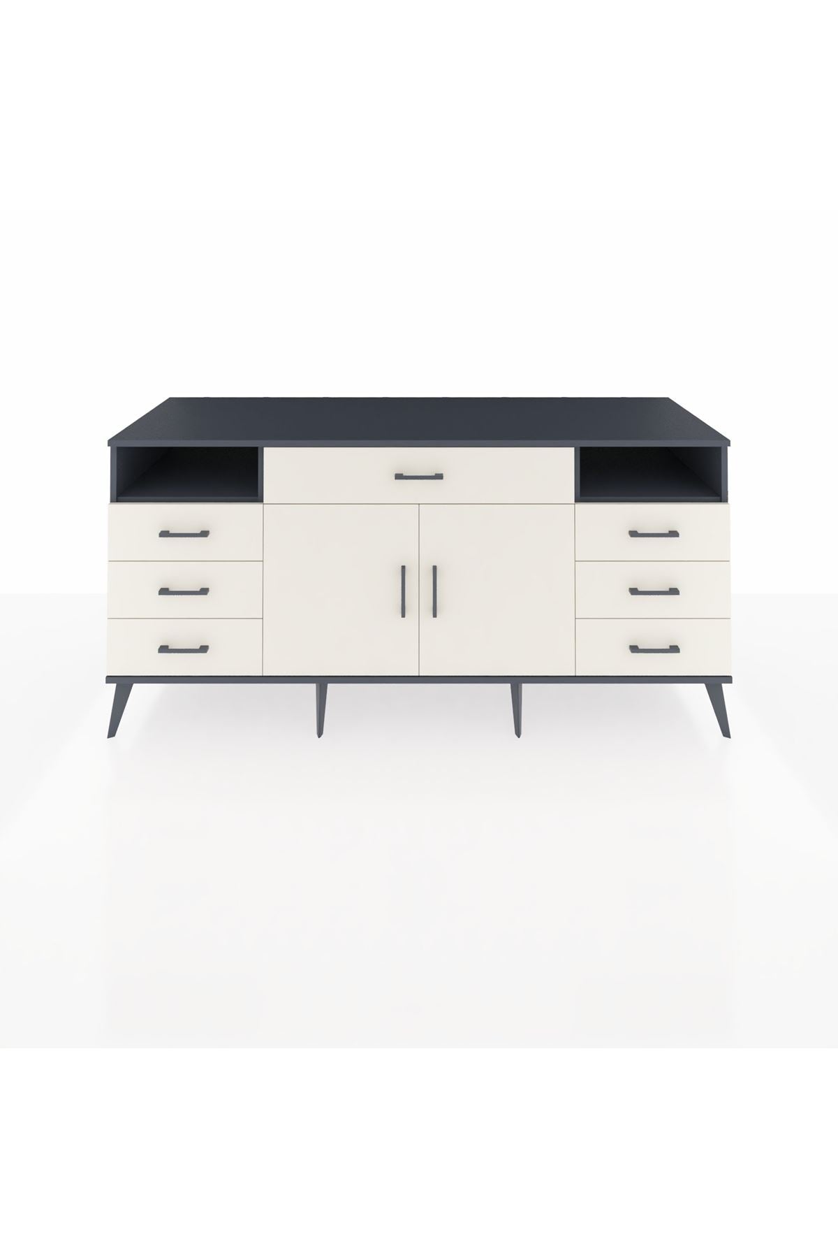 Kronos Konsol 4 Raflı 7 Çekmeceli 2 Kapaklı 176x59x83 - S610M036V13C