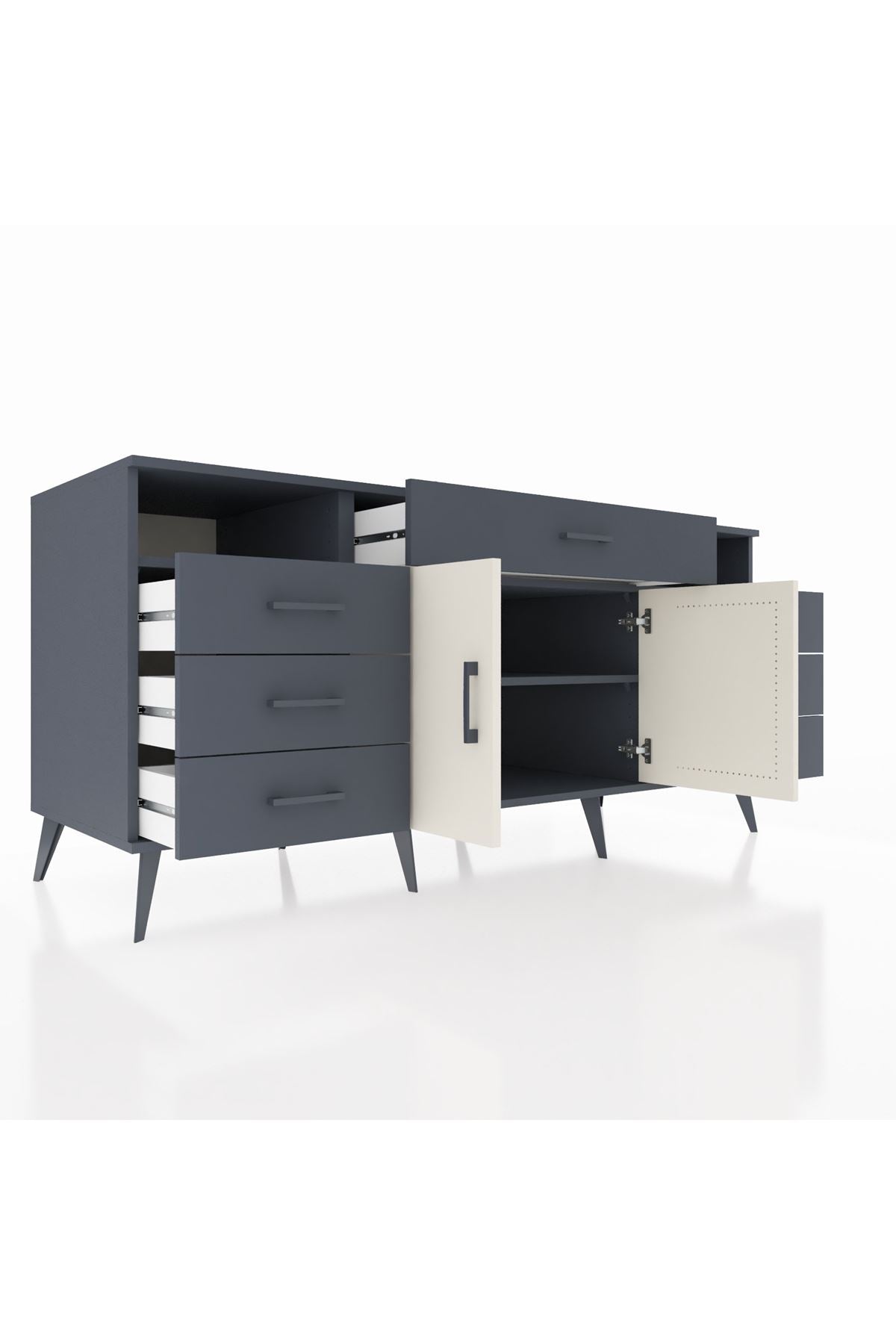 Kronos Konsol 4 Raflı 7 Çekmeceli 2 Kapaklı 176x59x83 - S610M036V14C