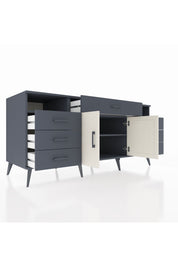 Kronos Konsol 4 Raflı 7 Çekmeceli 2 Kapaklı 176x59x83 - S610M036V14C