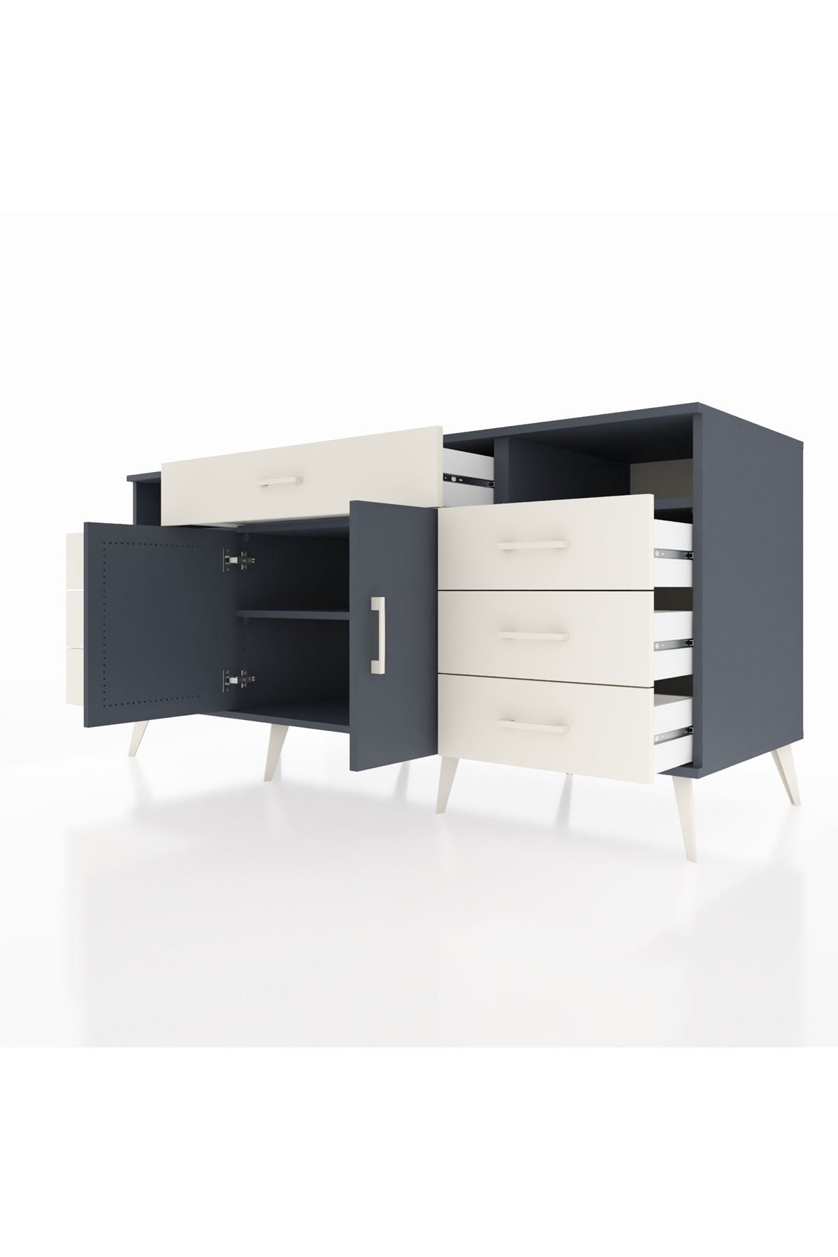 Kronos Konsol 4 Raflı 7 Çekmeceli 2 Kapaklı 176x59x83 - S610M036V16C