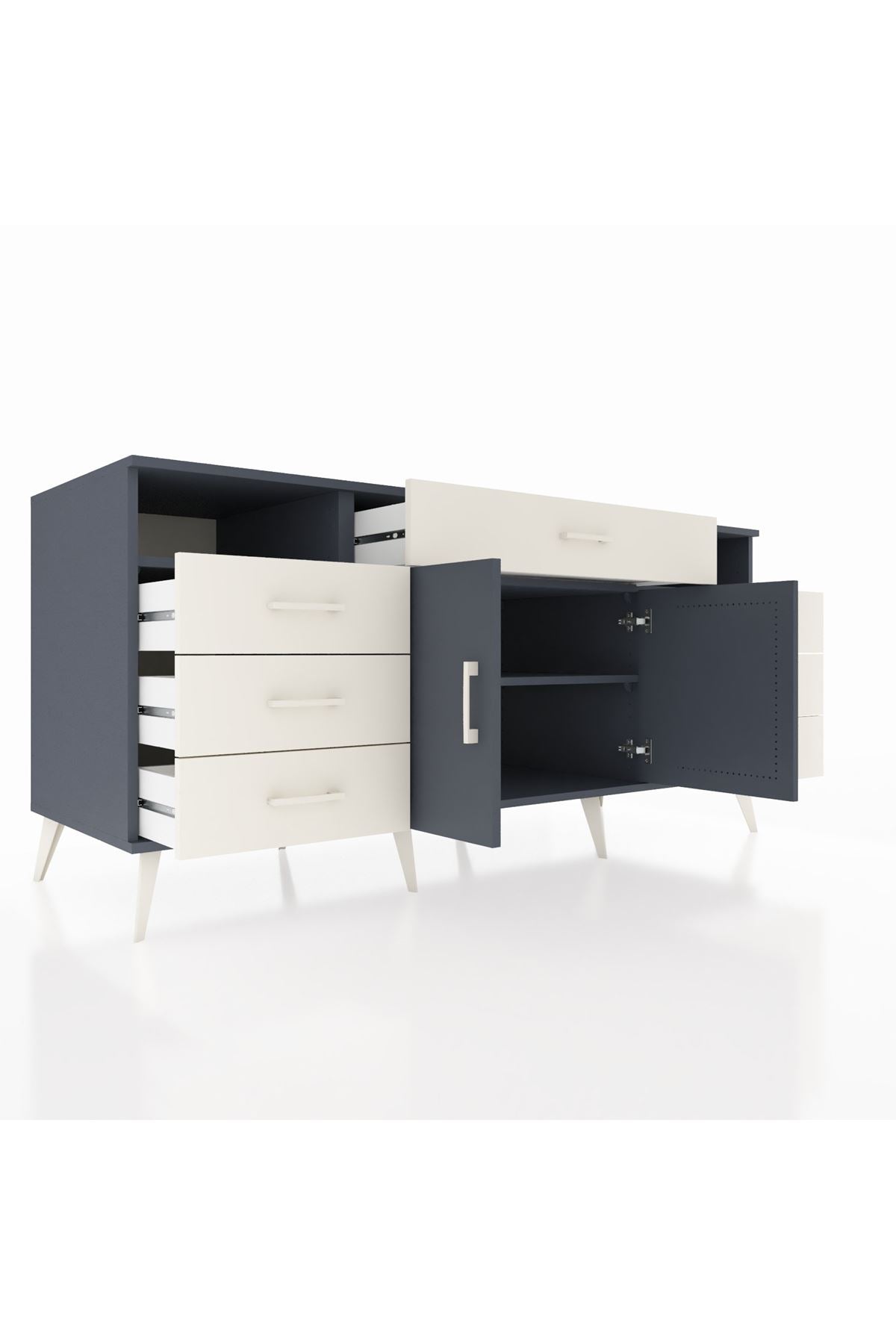 Kronos Konsol 4 Raflı 7 Çekmeceli 2 Kapaklı 176x59x83 - S610M036V16C