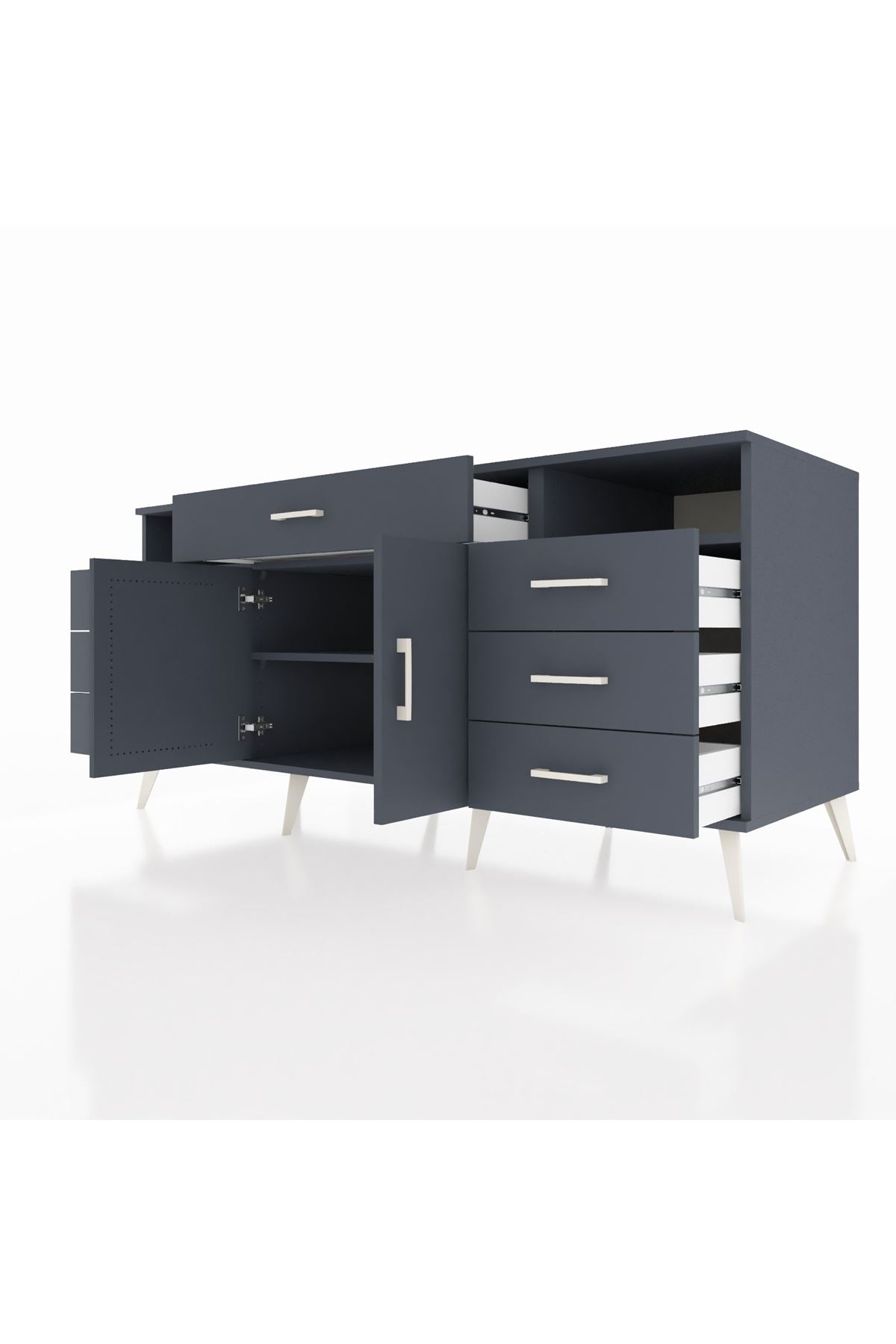 Kronos Konsol 4 Raflı 7 Çekmeceli 2 Kapaklı 176x59x83 - S610M036V17C