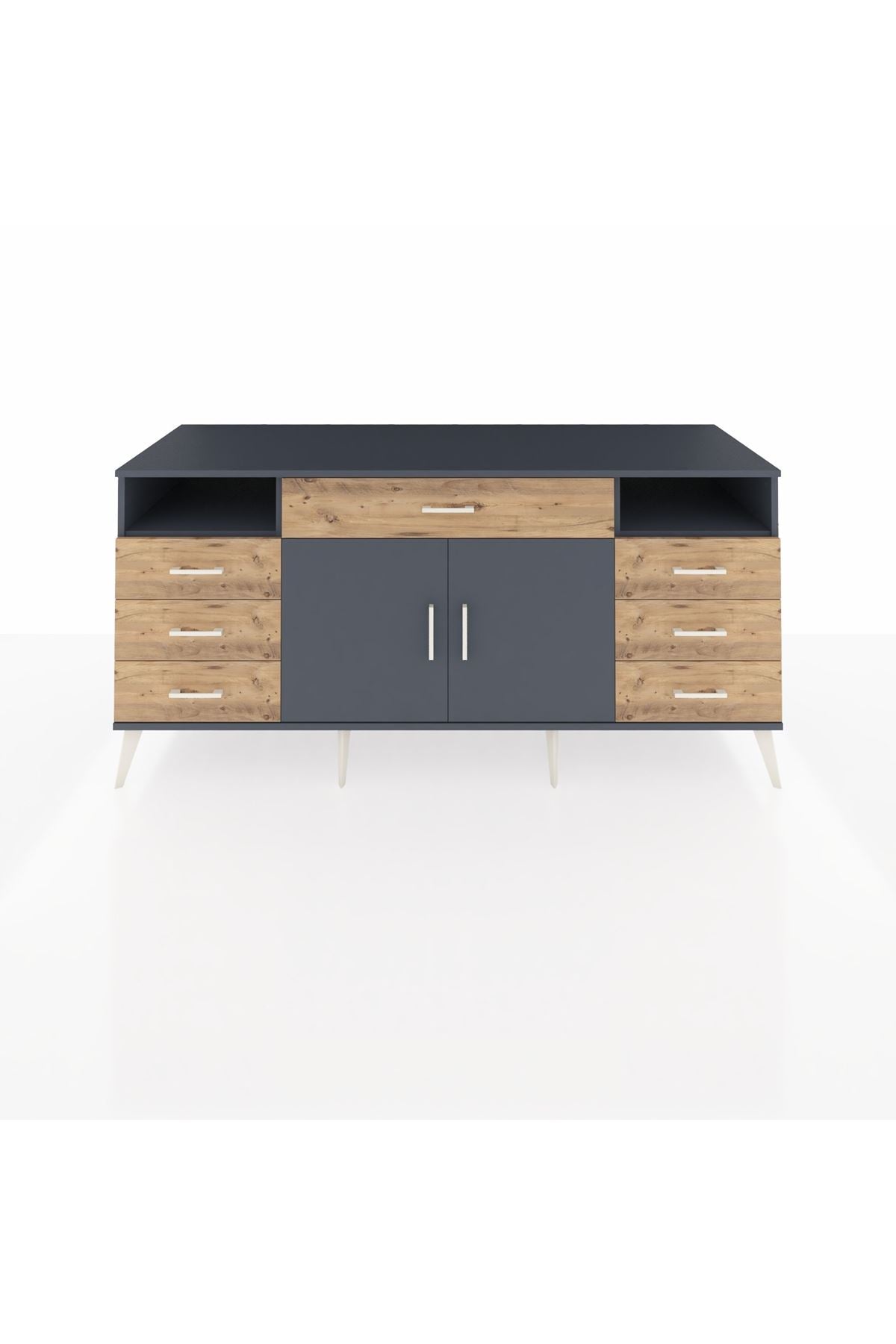 Kronos Konsol 4 Raflı 7 Çekmeceli 2 Kapaklı 176x59x83 - S610M036V18C