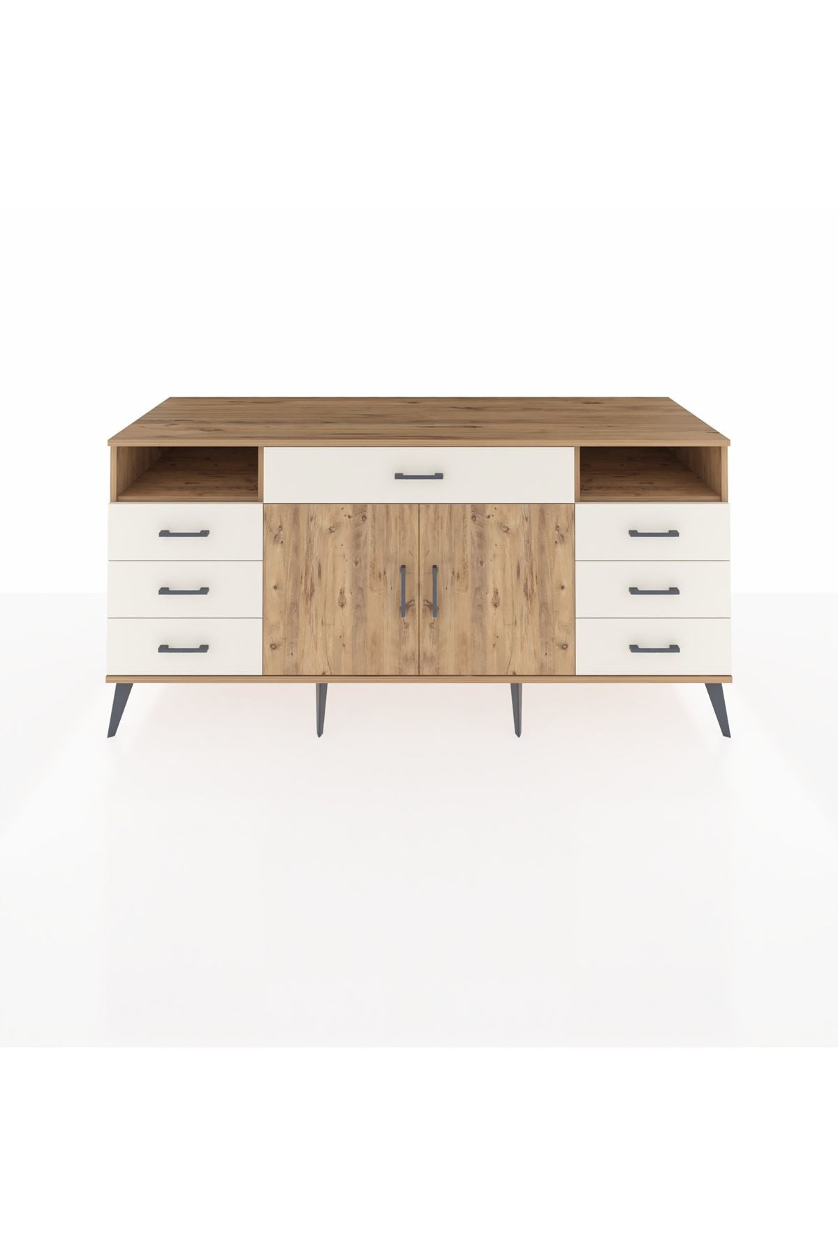 Kronos Konsol 4 Raflı 7 Çekmeceli 2 Kapaklı 176x59x83 - S610M036V19C