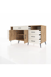 Kronos Konsol 4 Raflı 7 Çekmeceli 2 Kapaklı 176x59x83 - S610M036V19C