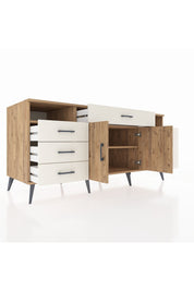 Kronos Konsol 4 Raflı 7 Çekmeceli 2 Kapaklı 176x59x83 - S610M036V19C