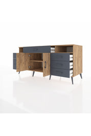 Kronos Konsol 4 Raflı 7 Çekmeceli 2 Kapaklı 176x59x83 - S610M036V20C