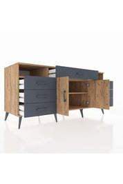 Kronos Konsol 4 Raflı 7 Çekmeceli 2 Kapaklı 176x59x83 - S610M036V20C