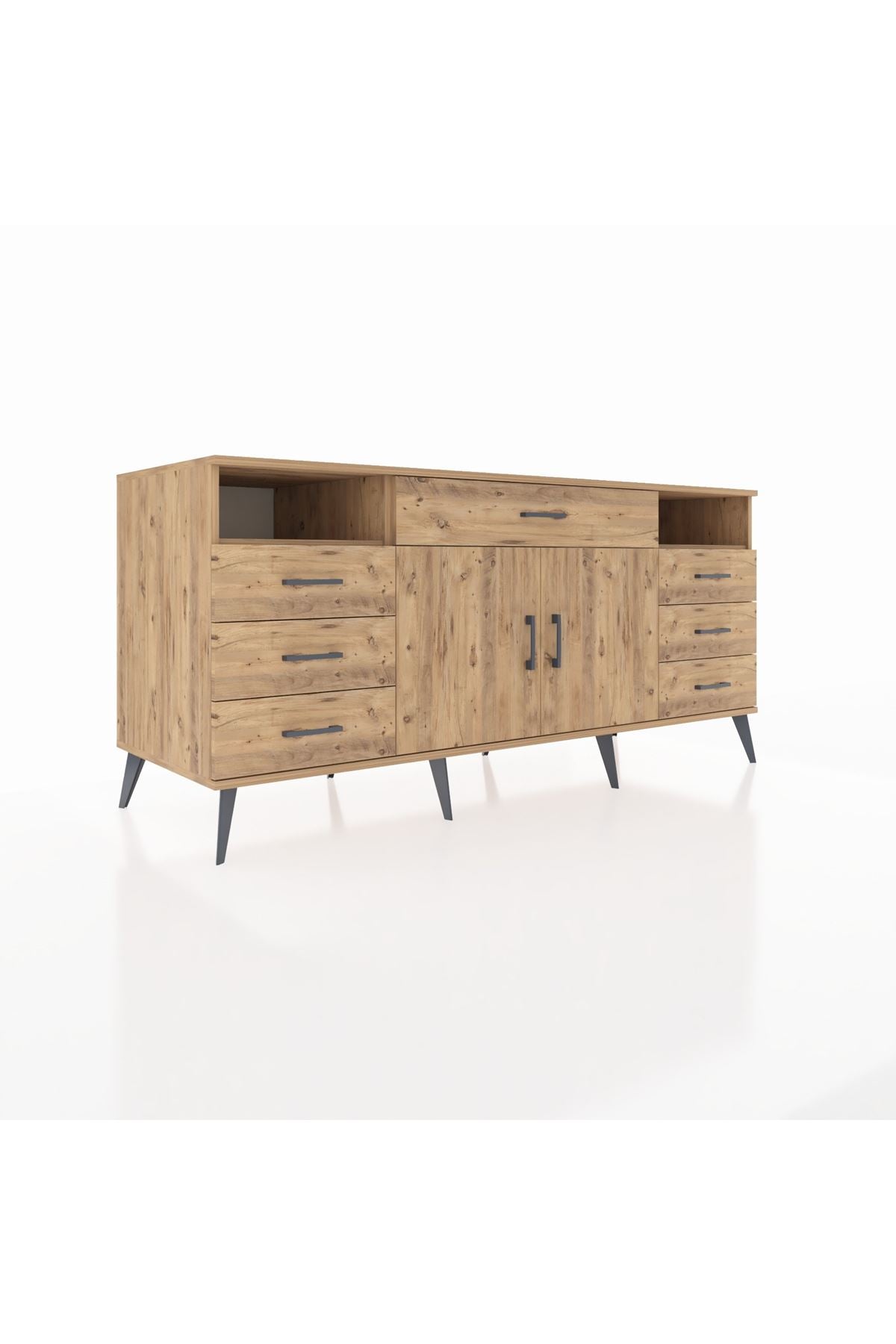 Kronos Konsol 4 Raflı 7 Çekmeceli 2 Kapaklı 176x59x83 - S610M036V21C