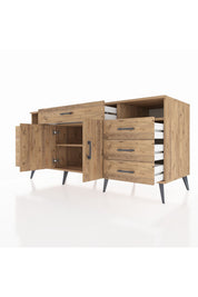 Kronos Konsol 4 Raflı 7 Çekmeceli 2 Kapaklı 176x59x83 - S610M036V21C