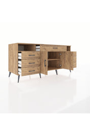 Kronos Konsol 4 Raflı 7 Çekmeceli 2 Kapaklı 176x59x83 - S610M036V21C