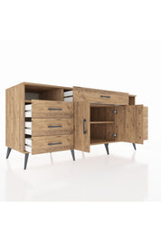 Kronos Konsol 4 Raflı 7 Çekmeceli 2 Kapaklı 176x59x83 - S610M036V21C