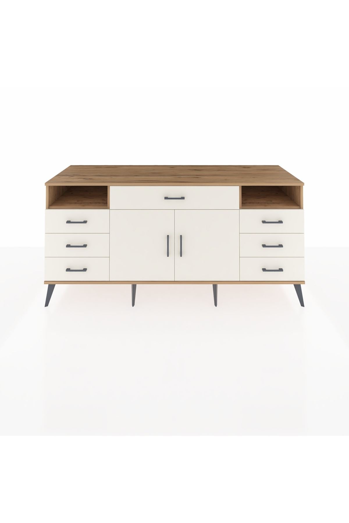 Kronos Konsol 4 Raflı 7 Çekmeceli 2 Kapaklı 176x59x83 - S610M036V22C