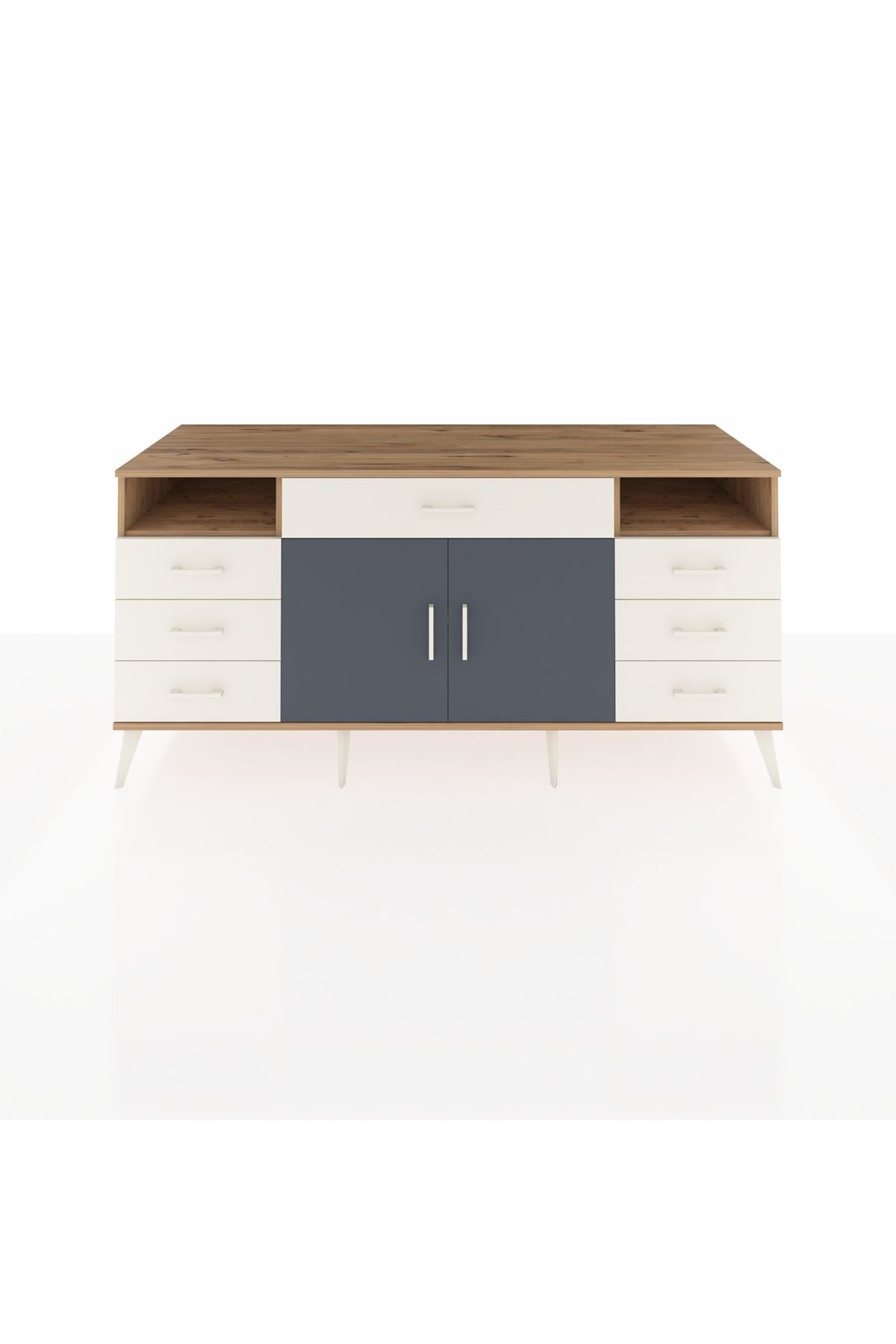 Kronos Konsol 4 Raflı 7 Çekmeceli 2 Kapaklı 176x59x83 - S610M036V25C